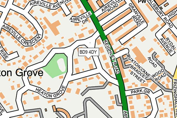 BD9 4DY map - OS OpenMap – Local (Ordnance Survey)