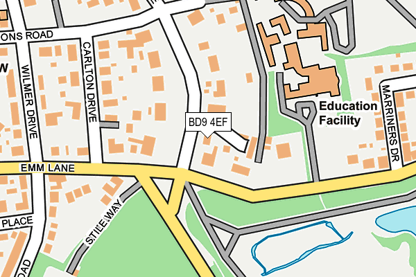BD9 4EF map - OS OpenMap – Local (Ordnance Survey)