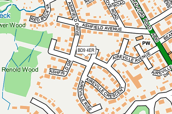 BD9 4ER map - OS OpenMap – Local (Ordnance Survey)