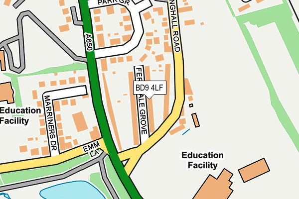 BD9 4LF map - OS OpenMap – Local (Ordnance Survey)