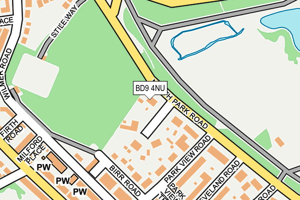 BD9 4NU map - OS OpenMap – Local (Ordnance Survey)
