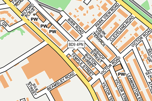 BD9 4PN map - OS OpenMap – Local (Ordnance Survey)