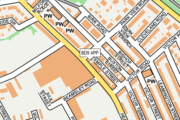BD9 4PP map - OS OpenMap – Local (Ordnance Survey)