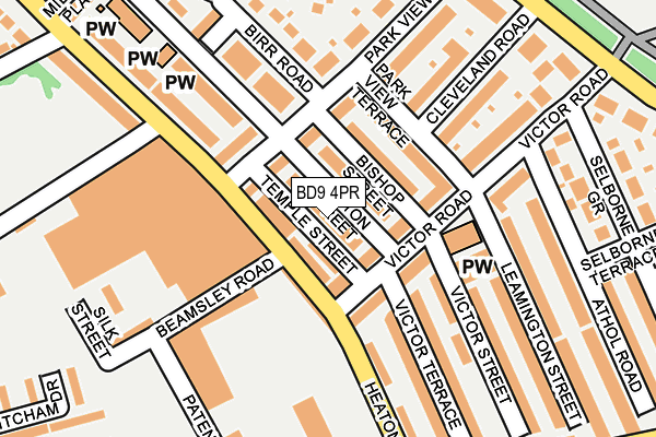 BD9 4PR map - OS OpenMap – Local (Ordnance Survey)