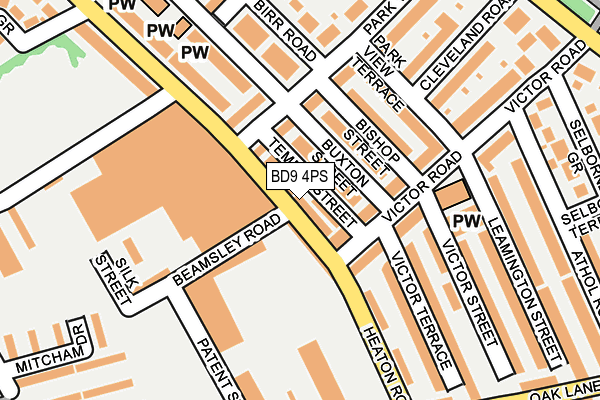 BD9 4PS map - OS OpenMap – Local (Ordnance Survey)