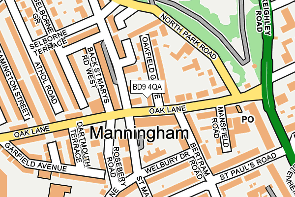 BD9 4QA map - OS OpenMap – Local (Ordnance Survey)