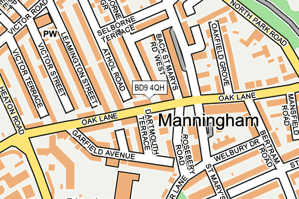 BD9 4QH map - OS OpenMap – Local (Ordnance Survey)