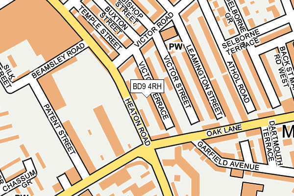 BD9 4RH map - OS OpenMap – Local (Ordnance Survey)