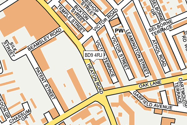 BD9 4RJ map - OS OpenMap – Local (Ordnance Survey)