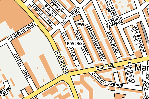 BD9 4RQ map - OS OpenMap – Local (Ordnance Survey)