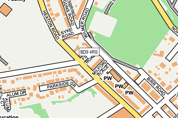 BD9 4RS map - OS OpenMap – Local (Ordnance Survey)