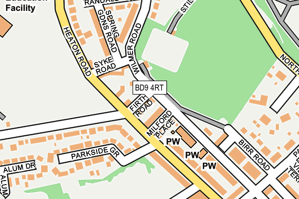 BD9 4RT map - OS OpenMap – Local (Ordnance Survey)