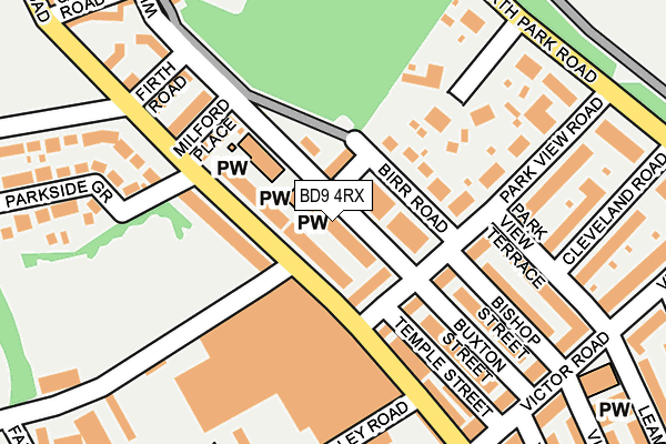 BD9 4RX map - OS OpenMap – Local (Ordnance Survey)