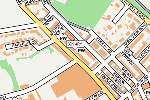 BD9 4RY map - OS OpenMap – Local (Ordnance Survey)