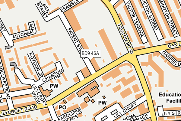 BD9 4SA map - OS OpenMap – Local (Ordnance Survey)