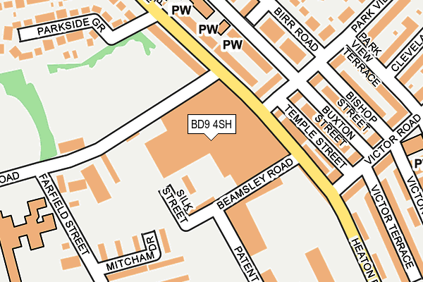 BD9 4SH map - OS OpenMap – Local (Ordnance Survey)