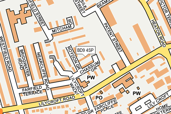 BD9 4SP map - OS OpenMap – Local (Ordnance Survey)