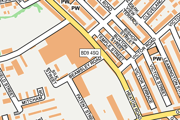 BD9 4SQ map - OS OpenMap – Local (Ordnance Survey)