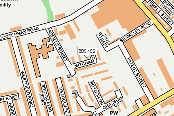 BD9 4SS map - OS OpenMap – Local (Ordnance Survey)