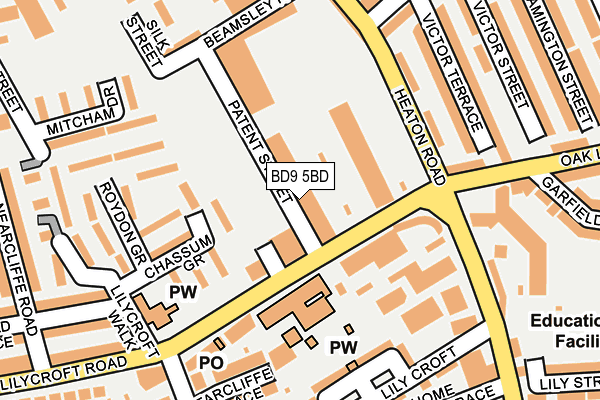 BD9 5BD map - OS OpenMap – Local (Ordnance Survey)