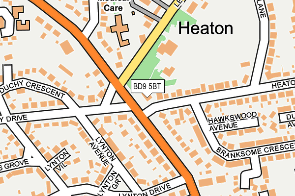 BD9 5BT map - OS OpenMap – Local (Ordnance Survey)