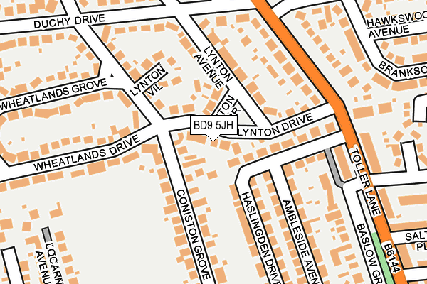 BD9 5JH map - OS OpenMap – Local (Ordnance Survey)