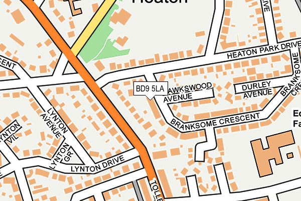 BD9 5LA map - OS OpenMap – Local (Ordnance Survey)