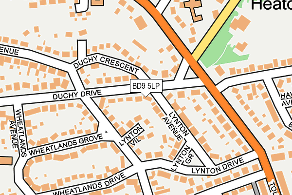 BD9 5LP map - OS OpenMap – Local (Ordnance Survey)