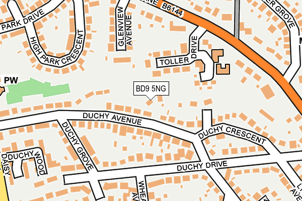 BD9 5NG map - OS OpenMap – Local (Ordnance Survey)