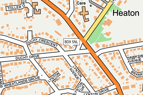 BD9 5NL map - OS OpenMap – Local (Ordnance Survey)