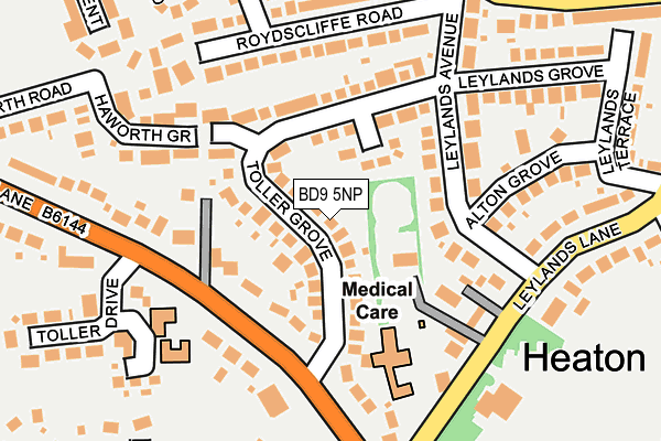 BD9 5NP map - OS OpenMap – Local (Ordnance Survey)