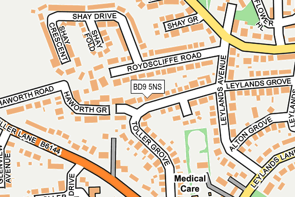 Map of MIDPOINT ESTATES LTD at local scale