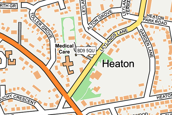 BD9 5QU map - OS OpenMap – Local (Ordnance Survey)