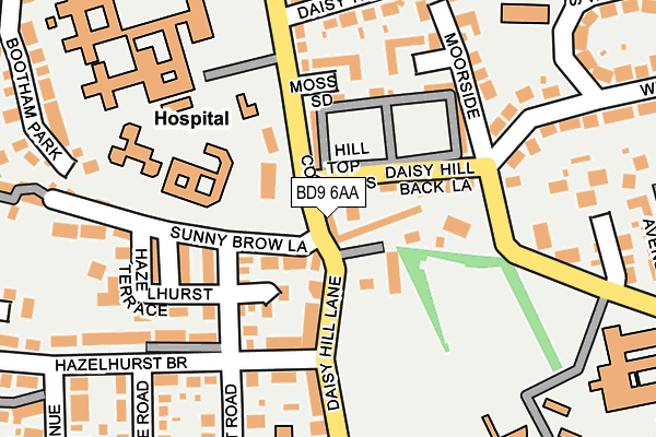 BD9 6AA map - OS OpenMap – Local (Ordnance Survey)