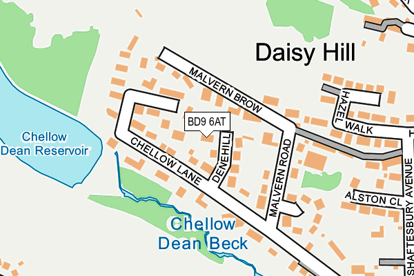 BD9 6AT map - OS OpenMap – Local (Ordnance Survey)