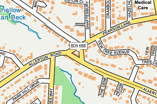BD9 6BB map - OS OpenMap – Local (Ordnance Survey)