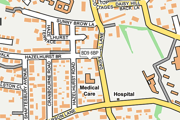 BD9 6BP map - OS OpenMap – Local (Ordnance Survey)