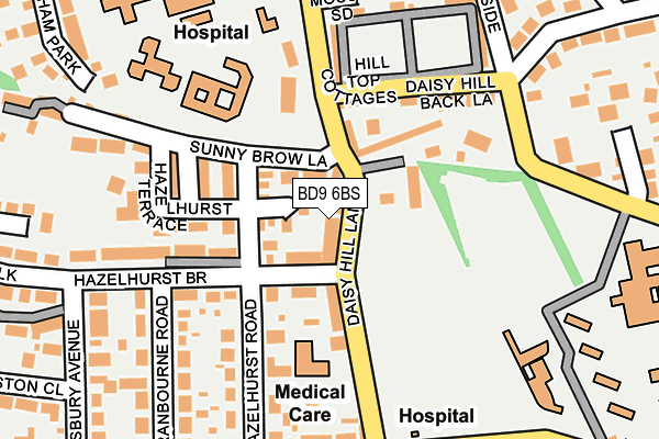 BD9 6BS map - OS OpenMap – Local (Ordnance Survey)