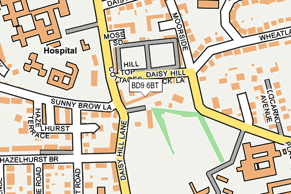 BD9 6BT map - OS OpenMap – Local (Ordnance Survey)