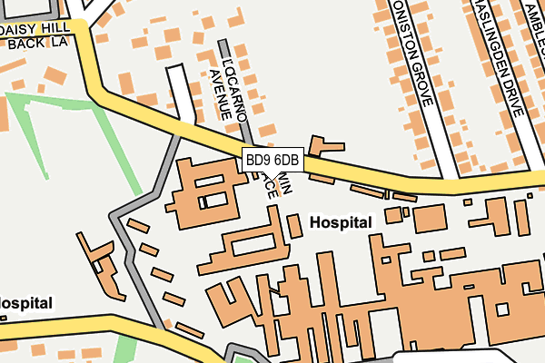 BD9 6DB map - OS OpenMap – Local (Ordnance Survey)