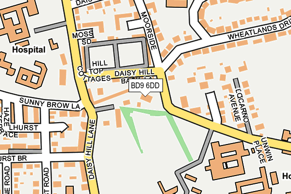 BD9 6DD map - OS OpenMap – Local (Ordnance Survey)