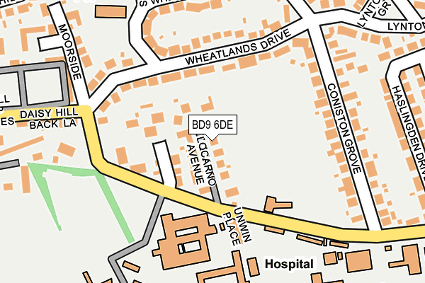 BD9 6DE map - OS OpenMap – Local (Ordnance Survey)