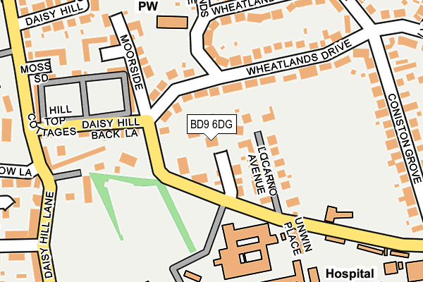 BD9 6DG map - OS OpenMap – Local (Ordnance Survey)