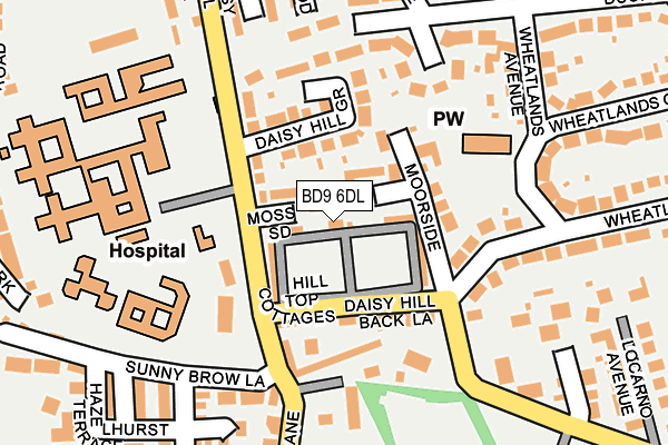 BD9 6DL map - OS OpenMap – Local (Ordnance Survey)