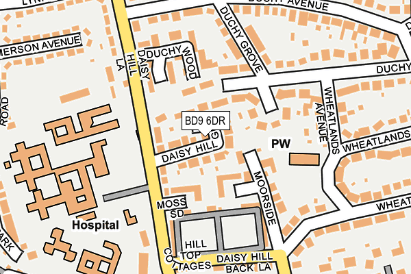 BD9 6DR map - OS OpenMap – Local (Ordnance Survey)