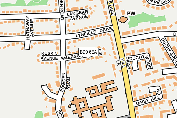 BD9 6EA map - OS OpenMap – Local (Ordnance Survey)