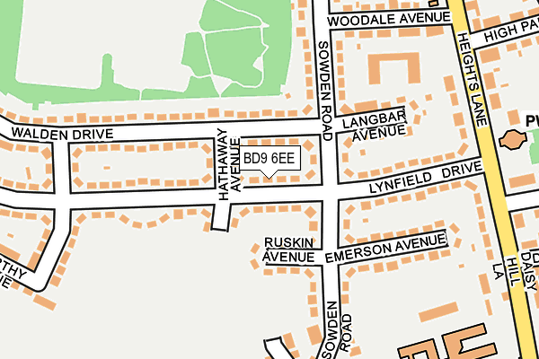 BD9 6EE map - OS OpenMap – Local (Ordnance Survey)