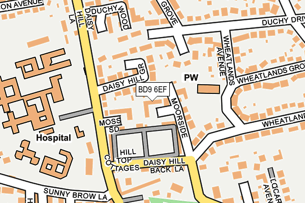 BD9 6EF map - OS OpenMap – Local (Ordnance Survey)