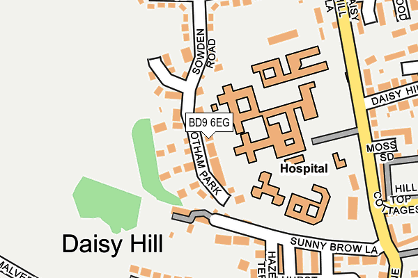 BD9 6EG map - OS OpenMap – Local (Ordnance Survey)