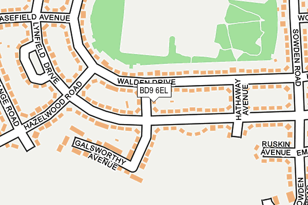 BD9 6EL map - OS OpenMap – Local (Ordnance Survey)